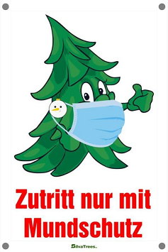 Nur mit Maske